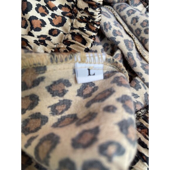 Kathryn Womens Leopard Print Pajama Set L - Picture 7 of 7